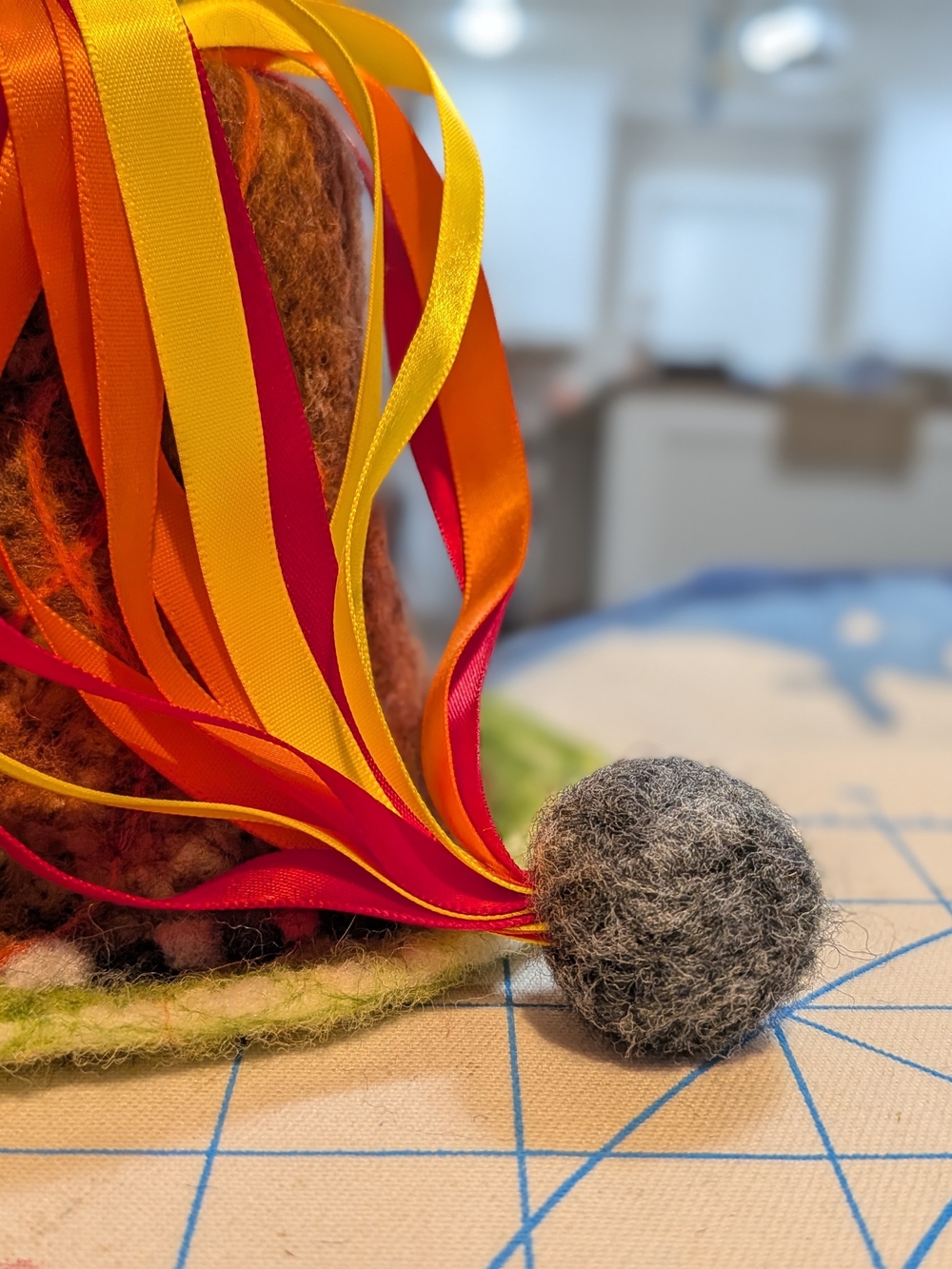 Handmade Needle Felted "Exploding" Volcano Cake Topper - Birthday